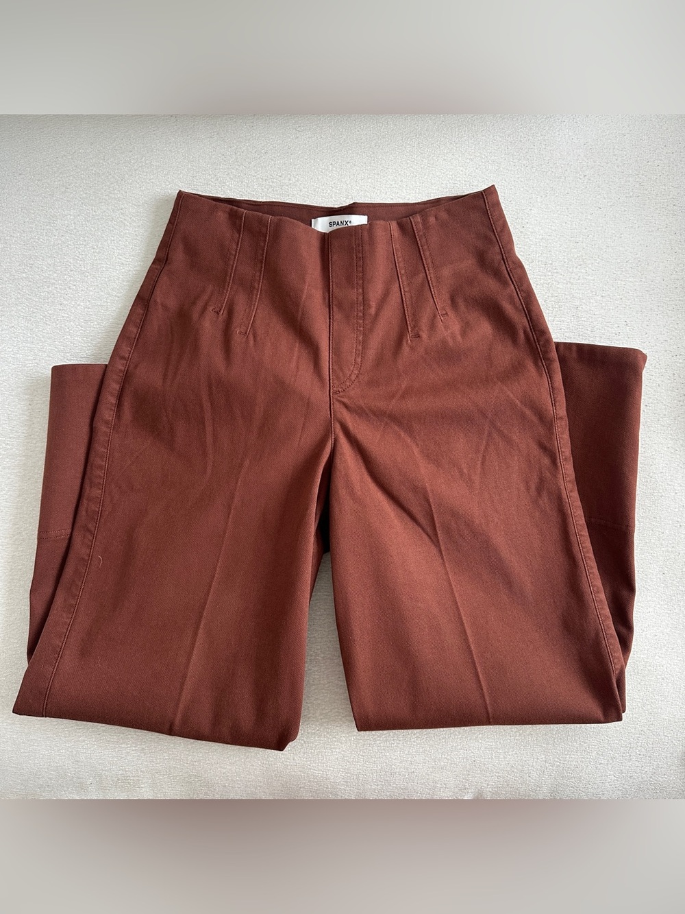 NWOT SPANX Petite XS Brown Cropped Wide Leg Pant